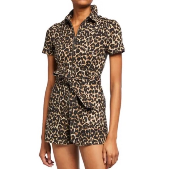 Alice + Olivia Leopard Print Romper